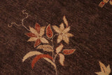 handmade Geometric Kafkaz Chobi Ziegler Brown Tan Hand Knotted RECTANGLE 100% WOOL area rug 9 x 12