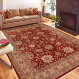 handmade Traditional Kafkaz Chobi Ziegler Rust Tan Hand Knotted RECTANGLE 100% WOOL area rug 9 x 12