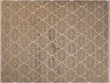 Tribal Turkish Kilim Annett Gray/Ivory Wool Rug - 10'6'' x 14'1''