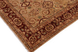 handmade Traditional Kafkaz Chobi Ziegler Tan Brown Hand Knotted RECTANGLE 100% WOOL area rug 9 x 12