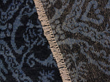handmade Modern Nabila Blue Lt. Green Hand Knotted RECTANGLE WOOL&SILK area rug 4x6
