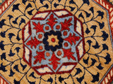 handmade Geometric Mamluk Blue Beige Hand Knotted RECTANGLE 100% WOOL area rug 9x12