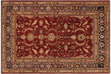 Classic Ziegler Lola Red Blue Hand-Knotted Wool Rug - 10'1'' x 12'11''