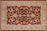 Bohemien Ziegler Antoinet Red Blue Hand-Knotted Wool Rug - 10'3'' x 14'0''