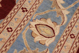 handmade Traditional Kafkaz Chobi Ziegler Red Blue Hand Knotted RECTANGLE 100% WOOL area rug 10 x 14