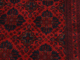 handmade Tribal Biljik Khal Muhammadi Drk. Red Black Hand Knotted RECTANGLE 100% WOOL area rug 4x6