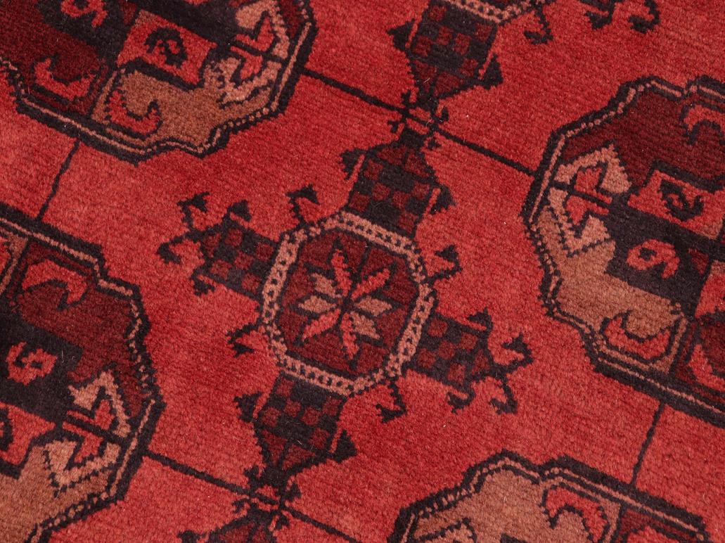 handmade Tribal Biljik Khal Muhammadi Red Black Hand Knotted RECTANGLE 100% WOOL area rug 6x8