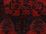 handmade Tribal Biljik Khal Muhammadi Drk. Red Black Hand Knotted RUNNER 100% WOOL Runner 3x10