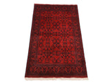 handmade Tribal Biljik Khal Muhammadi Drk. Red Black Hand Knotted RECTANGLE 100% WOOL area rug 4x6