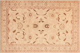 Shabby Chic Ziegler Juana Beige Brown Hand-Knotted Wool Rug - 10'1'' x 13'4''