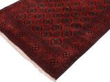 handmade Tribal Biljik Khal Muhammadi Drk. Red Black Hand Knotted RECTANGLE 100% WOOL area rug 4x6