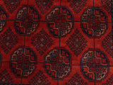 handmade Tribal Biljik Khal Muhammadi Drk. Red Black Hand Knotted RECTANGLE 100% WOOL area rug 4x6