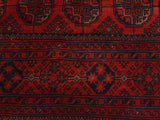 handmade Tribal Biljik Khal Muhammadi Drk. Red Black Hand Knotted RECTANGLE 100% WOOL area rug 4x6