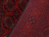 handmade Tribal Biljik Khal Muhammadi Drk. Red Black Hand Knotted RECTANGLE 100% WOOL area rug 4x6