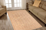 handmade Transitional Kafkaz Chobi Ziegler Tan Brown Hand Knotted RECTANGLE 100% WOOL area rug 10 x 13