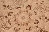 handmade Transitional Kafkaz Chobi Ziegler Tan Brown Hand Knotted RECTANGLE 100% WOOL area rug 10 x 13