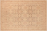 Shabby Chic Ziegler Jeannett Tan Brown Hand-Knotted Wool Rug - 10'3'' x 12'8''