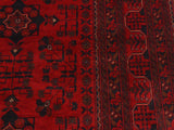 handmade Tribal Biljik Khal Muhammadi Drk. Red Black Hand Knotted RECTANGLE 100% WOOL area rug 6x8