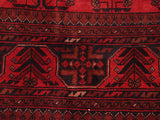 handmade Tribal Biljik Khal Muhammadi Red Black Hand Knotted RECTANGLE 100% WOOL area rug 5x7