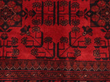 handmade Tribal Biljik Khal Muhammadi Red Black Hand Knotted RECTANGLE 100% WOOL area rug 5x7