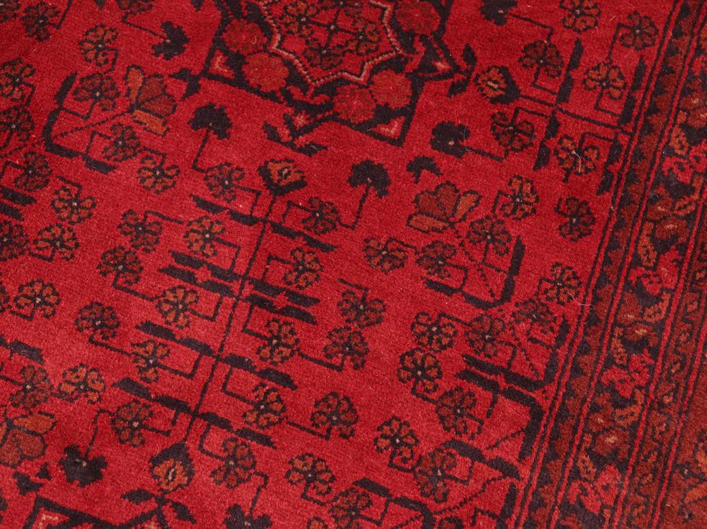 handmade Tribal Biljik Khal Muhammadi Red Black Hand Knotted RECTANGLE 100% WOOL area rug 5x6