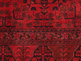 handmade Tribal Biljik Khal Muhammadi Red Black Hand Knotted RECTANGLE 100% WOOL area rug 5x6