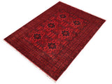 handmade Tribal Biljik Khal Muhammadi Red Black Hand Knotted RECTANGLE 100% WOOL area rug 6x8