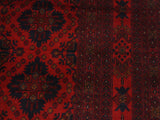 handmade Tribal Biljik Khal Muhammadi Drk. Red Black Hand Knotted RECTANGLE 100% WOOL area rug 4x7