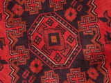 handmade Tribal Biljik Khal Muhammadi Red Blue Hand Knotted RECTANGLE 100% WOOL area rug 6x8