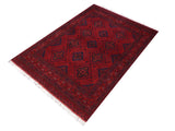 handmade Tribal Biljik Khal Muhammadi Red Blue Hand Knotted RECTANGLE 100% WOOL area rug 5x7