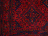 handmade Tribal Biljik Khal Muhammadi Red Blue Hand Knotted RECTANGLE 100% WOOL area rug 5x7