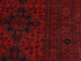 handmade Tribal Biljik Khal Muhammadi Drk. Red Black Hand Knotted RECTANGLE 100% WOOL area rug 6x8