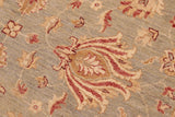handmade Traditional Kafkaz Chobi Ziegler Gray Beige Hand Knotted RECTANGLE 100% WOOL area rug 7 x 11