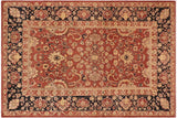 Classic Ziegler Hannah Rust Blue Hand-Knotted Wool Rug - 10'2'' x 13'9''