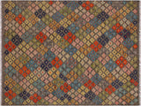 Tribal Turkish Kilim Babette Gray/Tan Wool Rug - 5'1'' x 6'0''