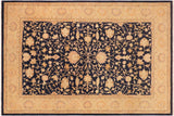 Oriental Ziegler Karla Blue Gold Hand-Knotted Wool Rug - 10'4'' x 13'9''