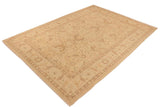 handmade Traditional Kafkaz Chobi Ziegler Tan Beige Hand Knotted RECTANGLE 100% WOOL area rug 10 x 14