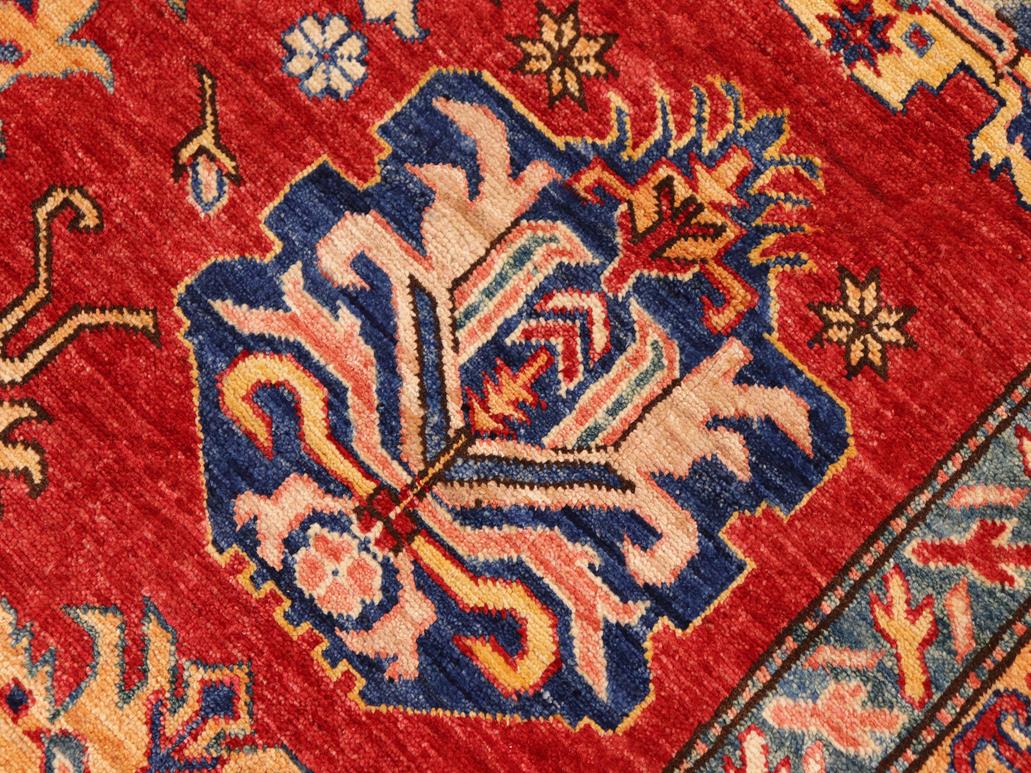 handmade Geometric Super Kazak Red Beige Hand Knotted RECTANGLE 100% WOOL area rug 10x14