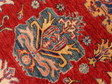 handmade Geometric Super Kazak Red Beige Hand Knotted RECTANGLE 100% WOOL area rug 10x14