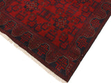 handmade Tribal Biljik Khal Muhammadi Drk. Red Black Hand Knotted RECTANGLE 100% WOOL area rug 4x6