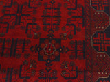 handmade Tribal Biljik Khal Muhammadi Drk. Red Black Hand Knotted RECTANGLE 100% WOOL area rug 4x6