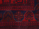 handmade Tribal Biljik Khal Muhammadi Red Blue Hand Knotted RECTANGLE 100% WOOL area rug 5x6