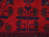 handmade Tribal Biljik Khal Muhammadi Red Blue Hand Knotted RECTANGLE 100% WOOL area rug 5x6