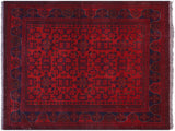 handmade Tribal Biljik Khal Muhammadi Red Blue Hand Knotted RECTANGLE 100% WOOL area rug 5x6