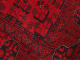 handmade Tribal Biljik Khal Muhammadi Red Black Hand Knotted RECTANGLE 100% WOOL area rug 5x6