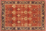 handmade Transitional Kafkaz Chobi Ziegler Red Blue Hand Knotted RECTANGLE 100% WOOL area rug 10 x 14