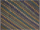 handmade Geometric Kilim Brown Tan Hand-Woven RECTANGLE 100% WOOL area rug 6x8