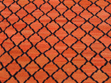 handmade Geometric Kilim Orange Blue Hand-Woven RECTANGLE 100% WOOL area rug 5x7