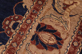 handmade Traditional Kafkaz Chobi Ziegler Blue Tan Hand Knotted RECTANGLE 100% WOOL area rug 10 x 14