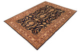 handmade Traditional Kafkaz Chobi Ziegler Blue Brown Hand Knotted RECTANGLE 100% WOOL area rug 10 x 14